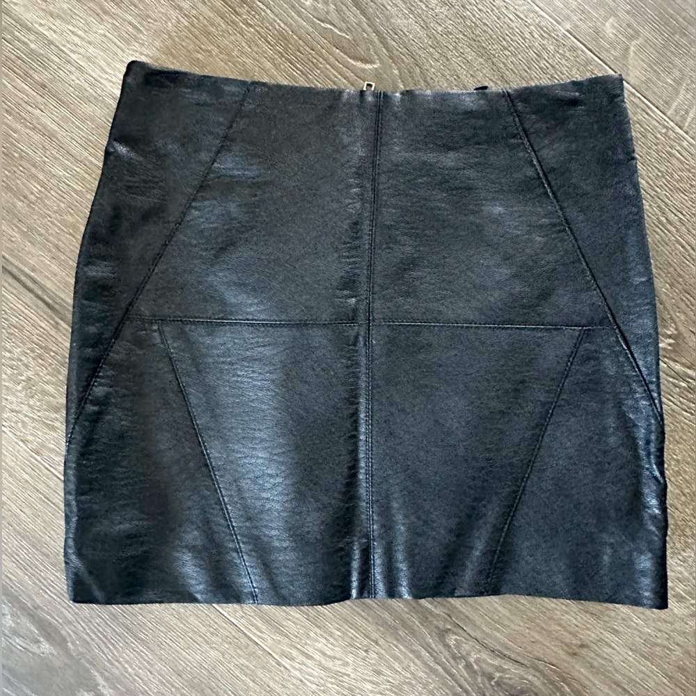 H&M faux leather mini skirt